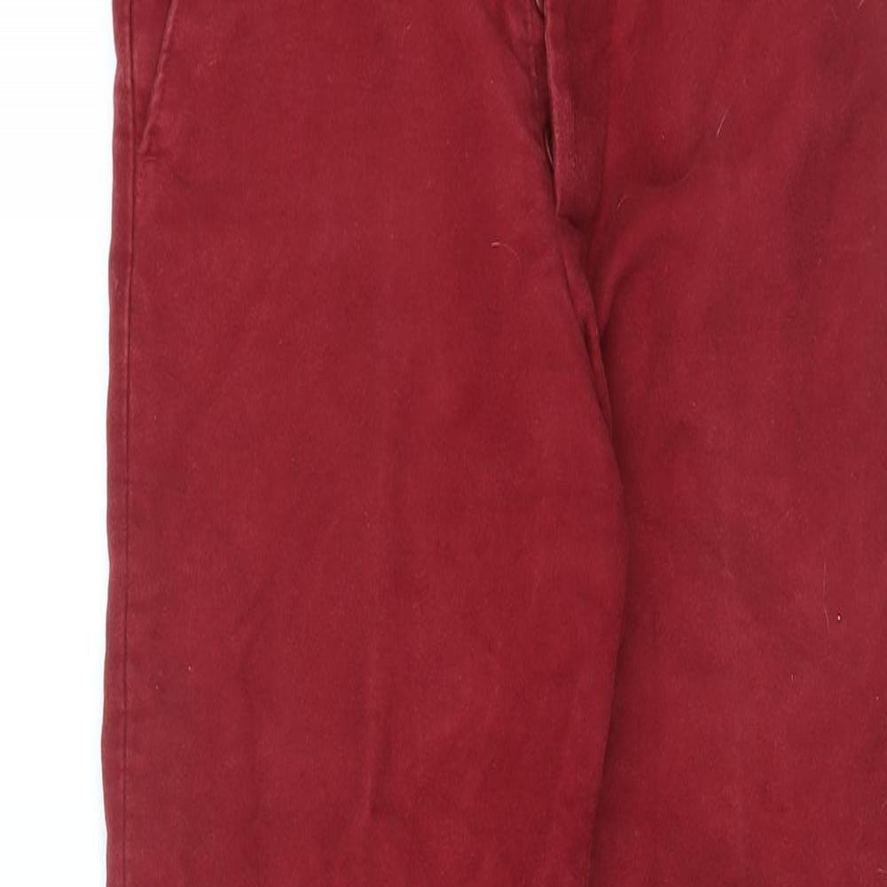 Cordings Womens Red Polyester Trousers Size 28 in L29 in Regular Zip