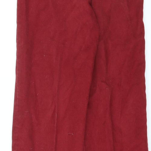 Cordings Womens Red Polyester Trousers Size 28 in L29 in Regular Zip