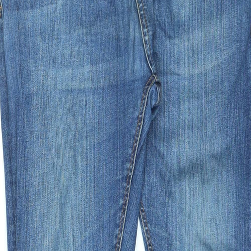 Pull&Bear Womens Blue Cotton Skinny Jeans Size 8 L26 in Regular Zip