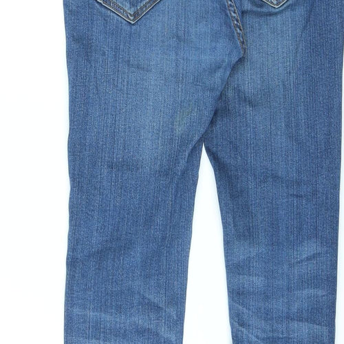 Pull&Bear Womens Blue Cotton Skinny Jeans Size 8 L26 in Regular Zip