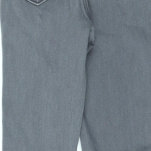Denim & Co. Womens Grey Cotton Skinny Jeans Size 10 L25 in Regular Zip