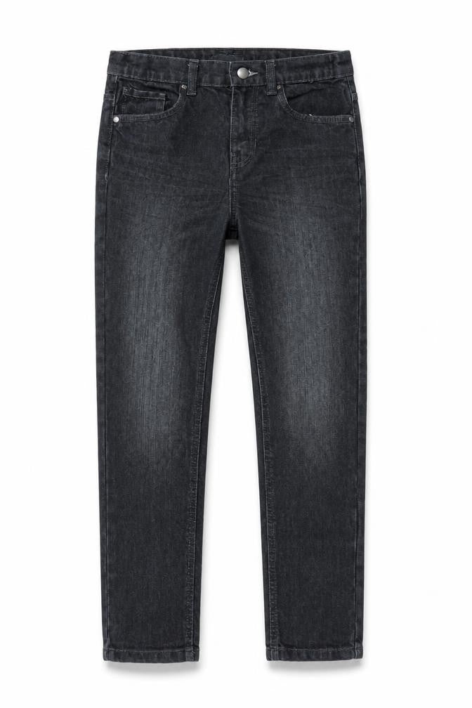 Pep&Co Girls Black Cotton Skinny Jeans Size 10-11 Years L23 in Regular Zip