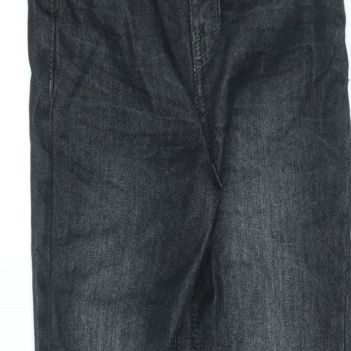 Pep&Co Girls Black Cotton Skinny Jeans Size 10-11 Years L23 in Regular Zip