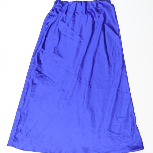 New Look Womens Purple Polyester A-Line Skirt Size 10