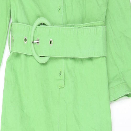 House of Sunny Womens Green Cotton Jumpsuit One-Piece Size 8 L26 in Button - Belted