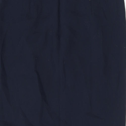 Marks and Spencer Womens Black Polyester Straight & Pencil Skirt Size 12 Zip