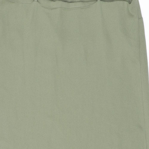 New Look Womens Green Polyester Tank Dress Size 10 V-Neck Pullover
