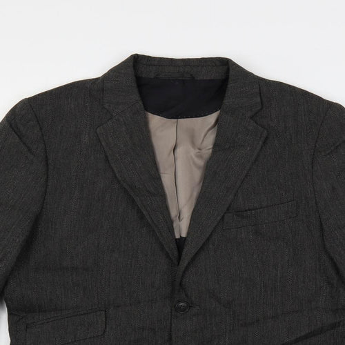 JUNK de LUXE Mens Grey Viscose Jacket Suit Jacket Size 38 Regular