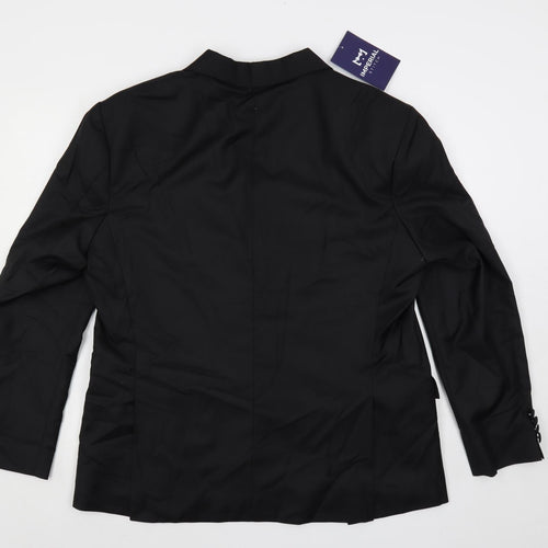 Imperial Stitch Mens Black Polyester Tuxedo Suit Jacket Size 44 Regular