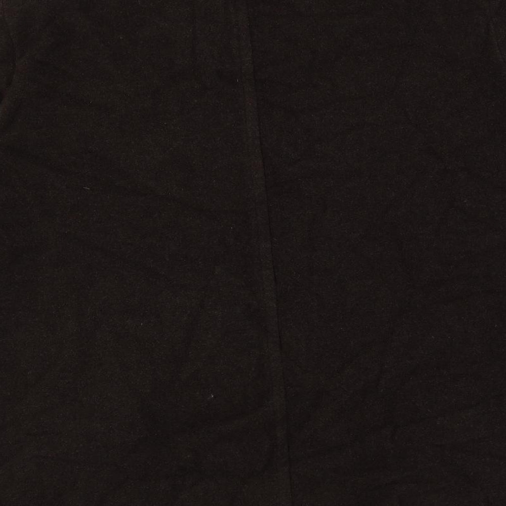 Living Womens Brown Pea Coat Coat Size 18 Button - Faux Fur Collar