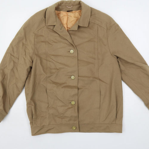 Lampert Womens Beige Jacket Size 10 Button