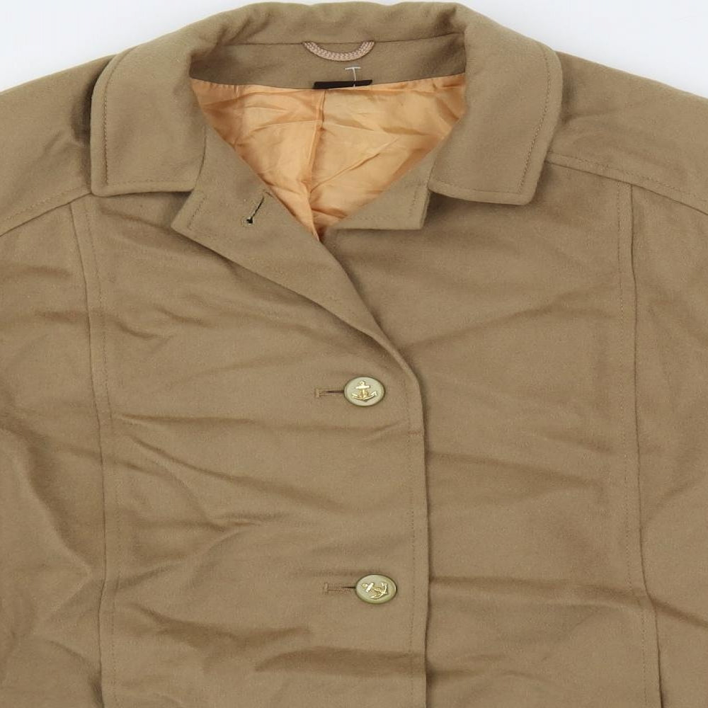 Lampert Womens Beige Jacket Size 10 Button