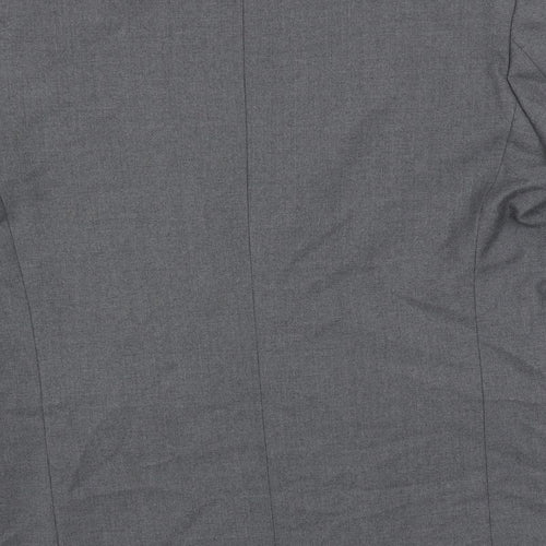 Upper Deck Mens Grey Wool Jacket Blazer Size 40 Regular