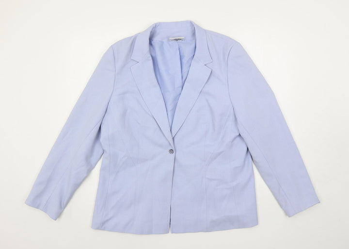 Sara Woman Womens Blue Jacket Blazer Size 20 Button