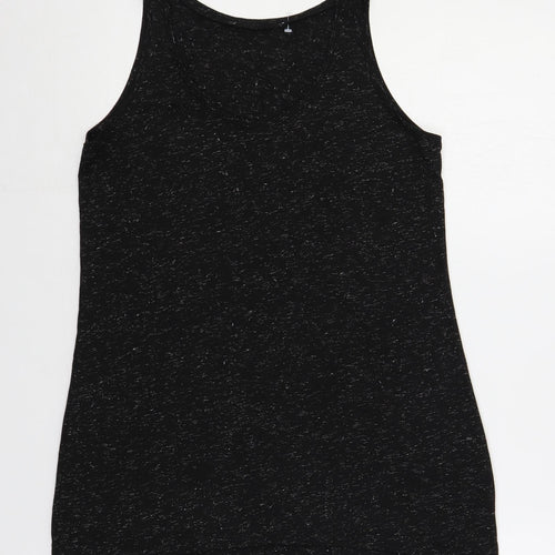 Dorothy Perkins Womens Black Polyester Basic Tank Size 10 Scoop Neck