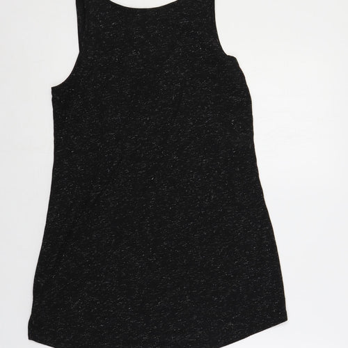 Dorothy Perkins Womens Black Polyester Basic Tank Size 10 Scoop Neck