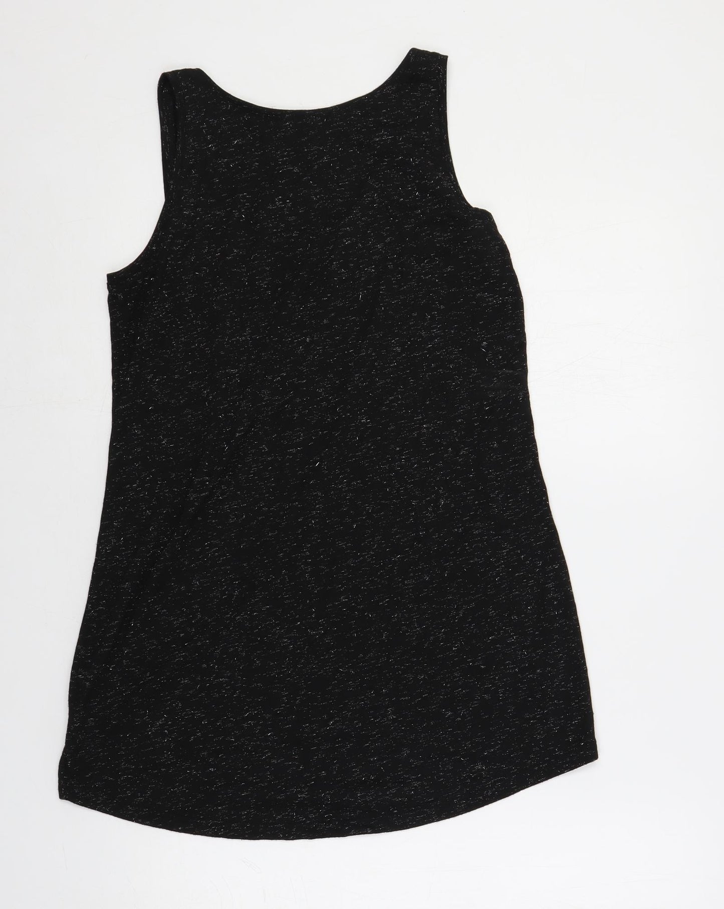 Dorothy Perkins Womens Black Polyester Basic Tank Size 10 Scoop Neck