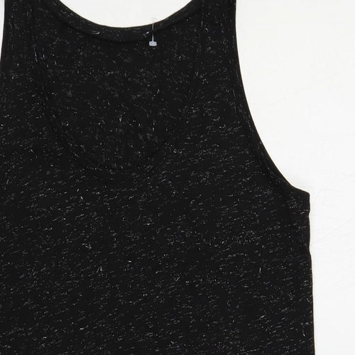 Dorothy Perkins Womens Black Polyester Basic Tank Size 10 Scoop Neck
