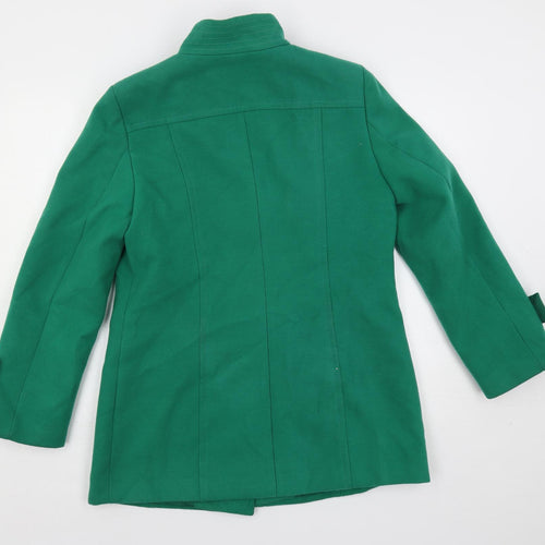 Classic Womens Green Pea Coat Coat Size 12 Button
