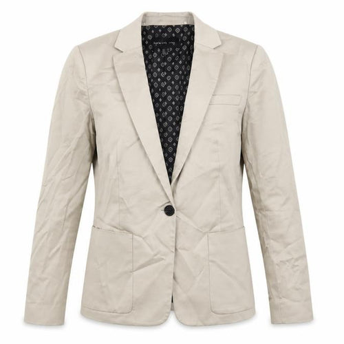 Mango Womens Beige Jacket Blazer Size 8 Button