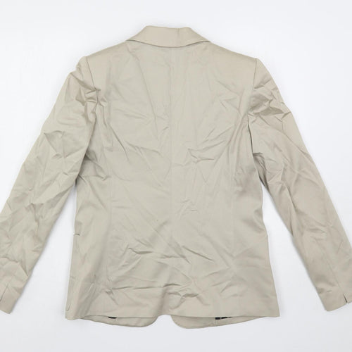 Mango Womens Beige Jacket Blazer Size 8 Button