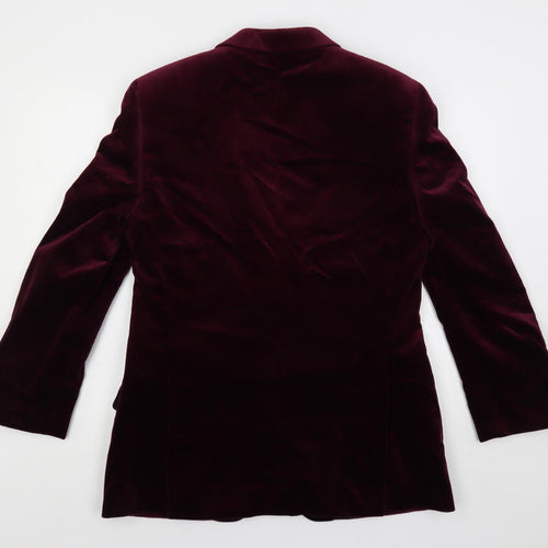 Brook Taverner Mens Red Polyester Jacket Blazer Size 38 Regular