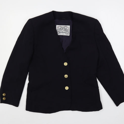 GARDEUR Womens Blue Jacket Blazer Size 12 Button