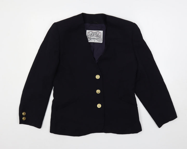 GARDEUR Womens Blue Jacket Blazer Size 12 Button