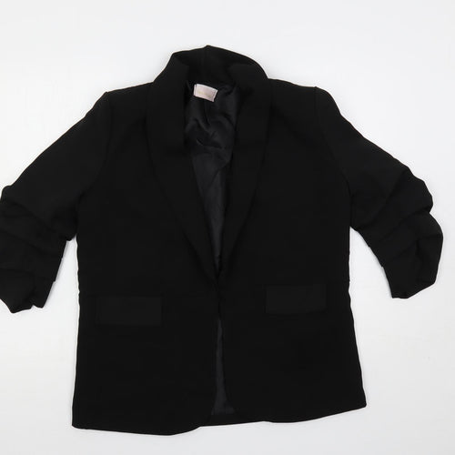 Pink Boutique Womens Black Jacket Blazer Size M - Open