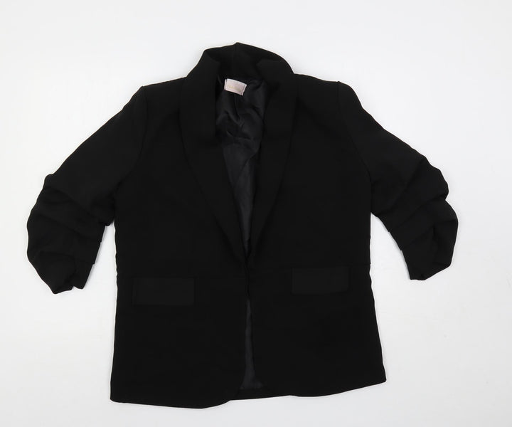 Pink Boutique Womens Black Jacket Blazer Size M - Open