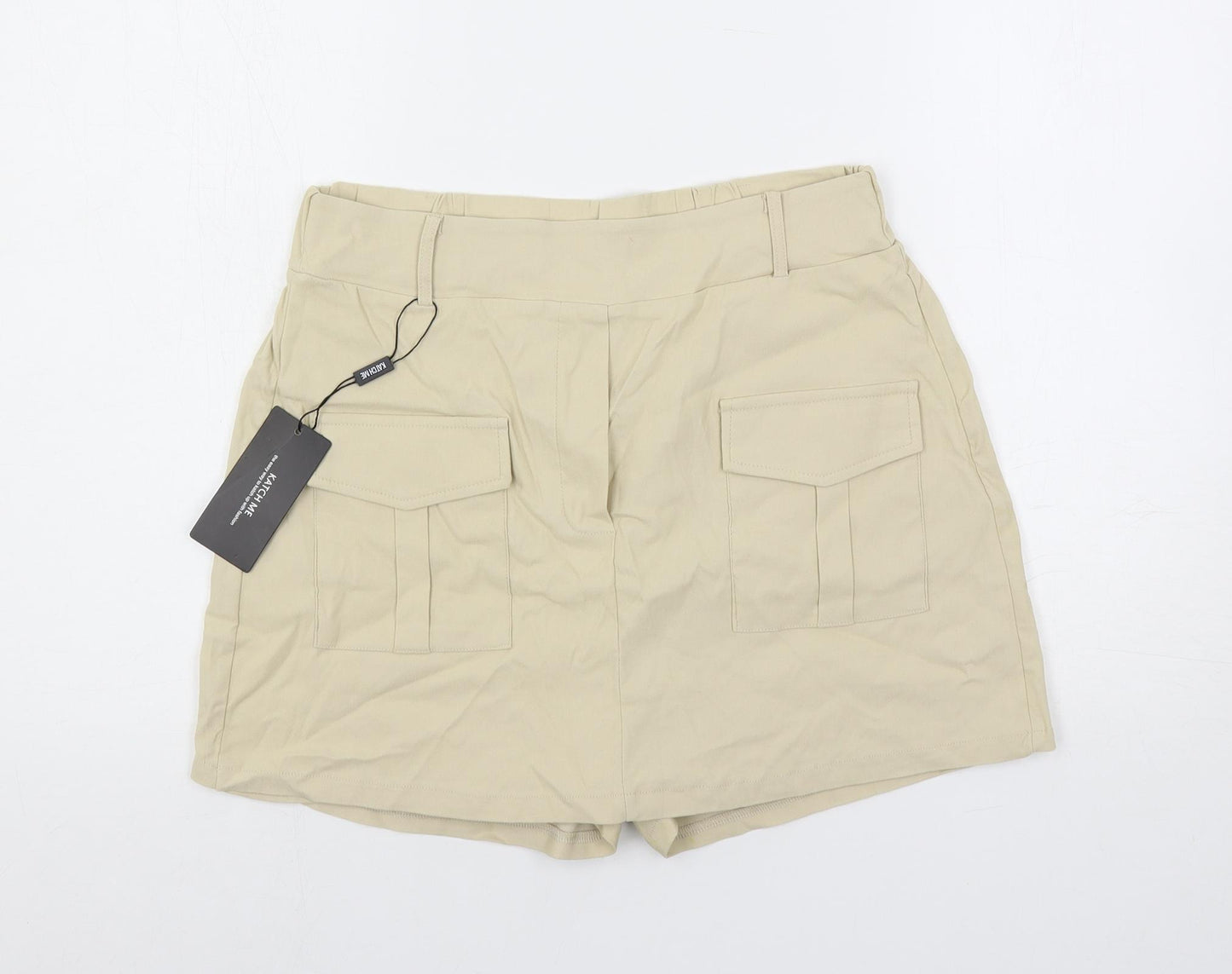Katch Me Womens Beige Cotton Skort Skirt Size 14 - Elastic Waist