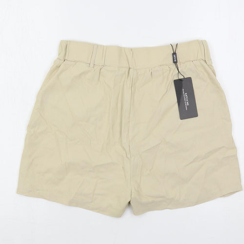 Katch Me Womens Beige Cotton Skort Skirt Size 14 - Elastic Waist