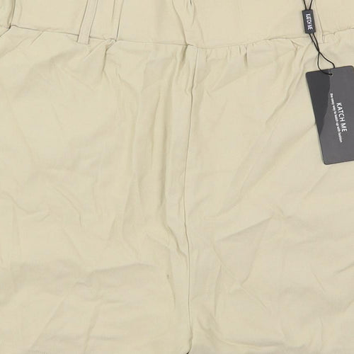 Katch Me Womens Beige Cotton Skort Skirt Size 14 - Elastic Waist