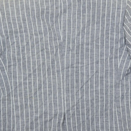 Saint Hilare Mens Blue Striped Linen Jacket Blazer Size 38 Regular