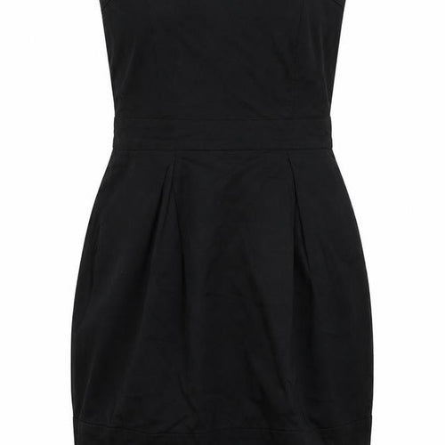 French Connection Womens Black Cotton Mini Size 12 Off the Shoulder Zip - Strapless