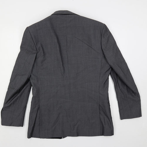 Racing Green Mens Grey Polyester Jacket Suit Jacket Size 40 Regular