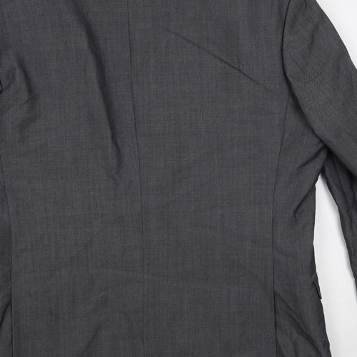 Racing Green Mens Grey Polyester Jacket Suit Jacket Size 40 Regular