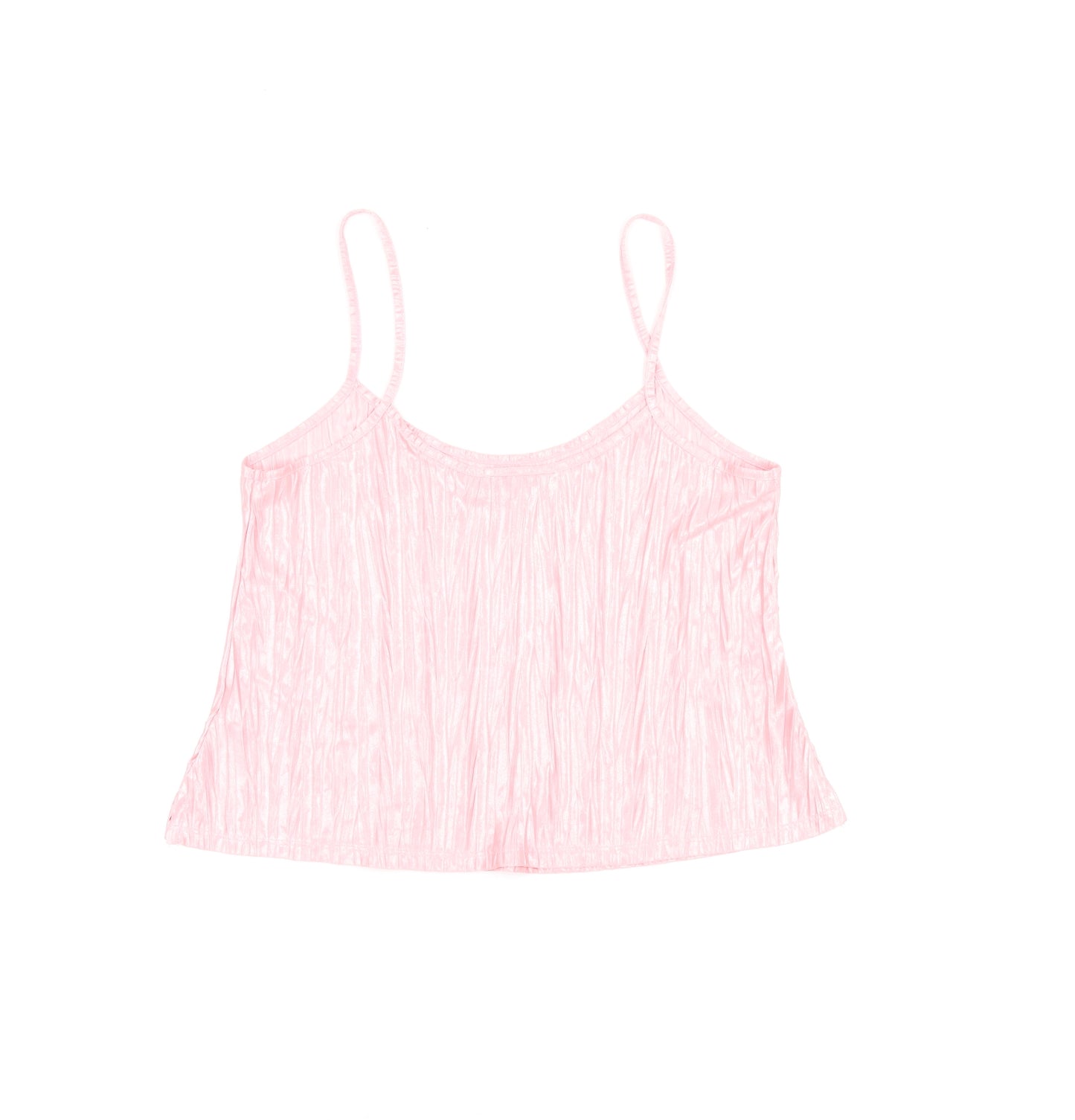 Topshop Womens Pink Polyester Camisole T-Shirt Size 8 Scoop Neck