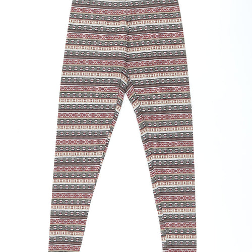 ESMARA Womens Multicoloured Geometric Polyester Pedal Pusher Leggings Size 10 L29 in