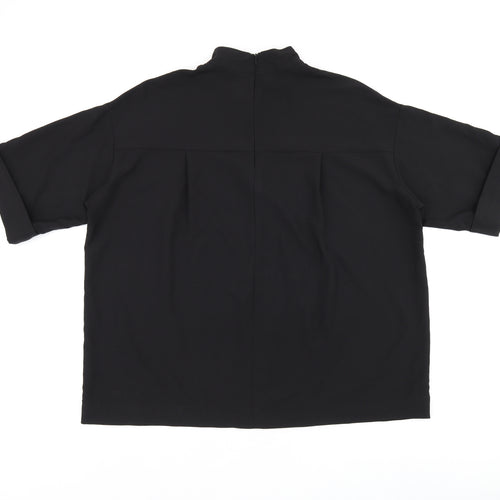 ASOS Womens Black Polyester Basic Blouse Size 12 Round Neck