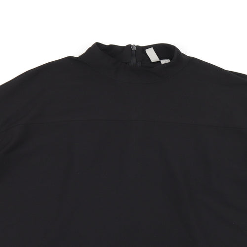 ASOS Womens Black Polyester Basic Blouse Size 12 Round Neck