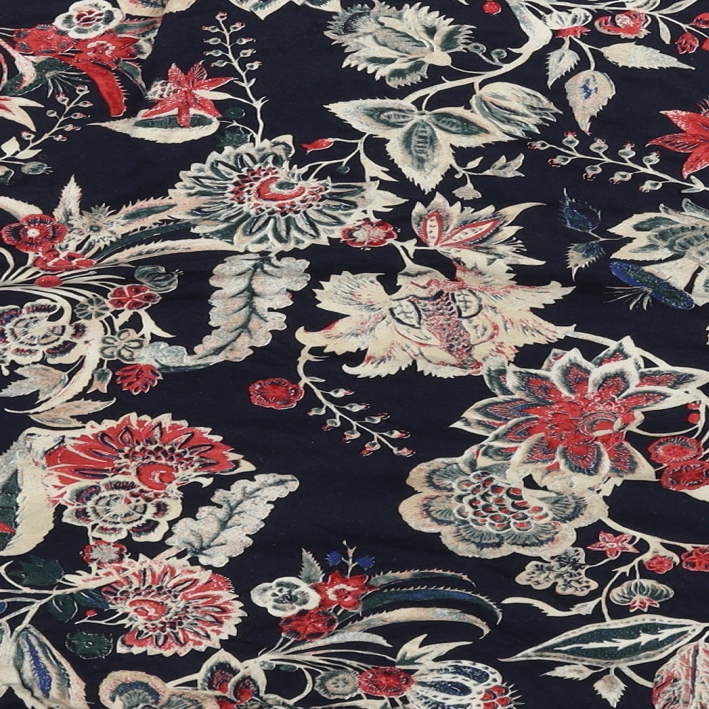 Monsoon Womens Multicoloured Geometric Viscose Kimono Blouse Size M V-Neck
