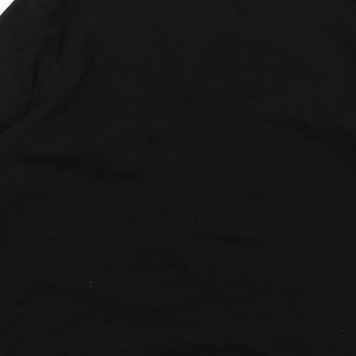 NEXT Womens Black Cotton Basic Button-Up Size 14 V-Neck