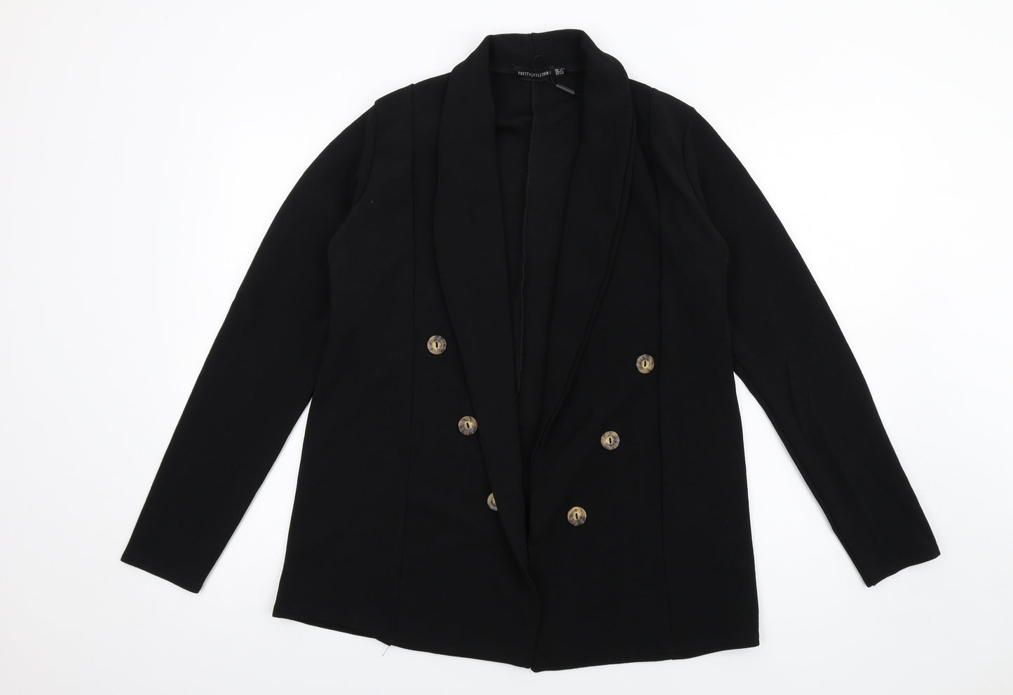 PRETTYLITTLETHING Womens Black Jacket Size 10