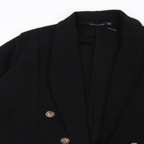 PRETTYLITTLETHING Womens Black Jacket Size 10