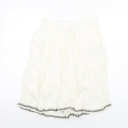 VERO MODA Womens Ivory Viscose A-Line Skirt Size S