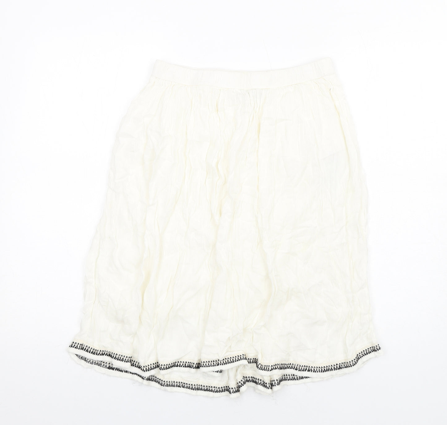 VERO MODA Womens Ivory Viscose A-Line Skirt Size S