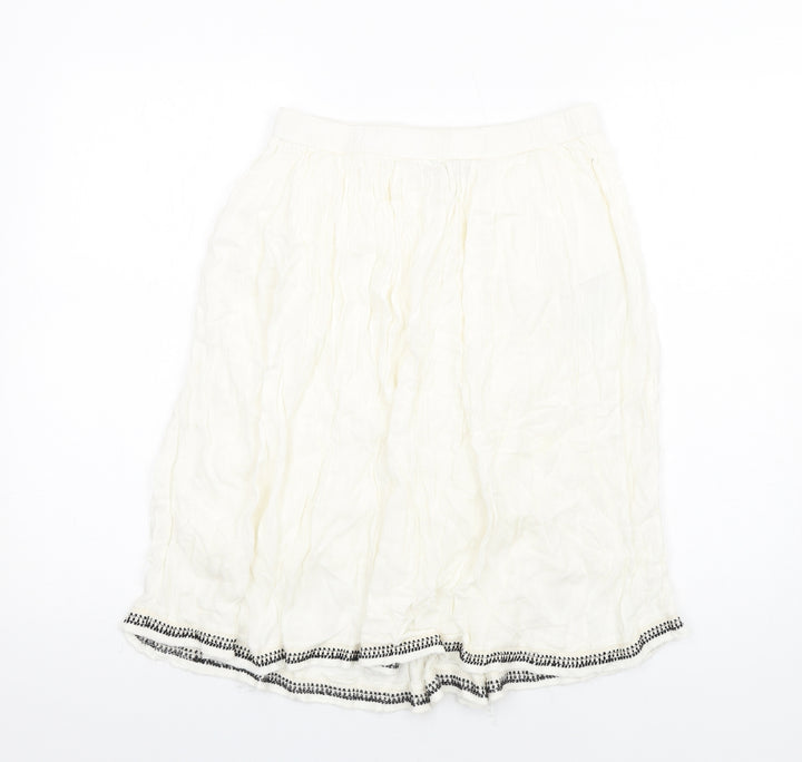 VERO MODA Womens Ivory Viscose A-Line Skirt Size S