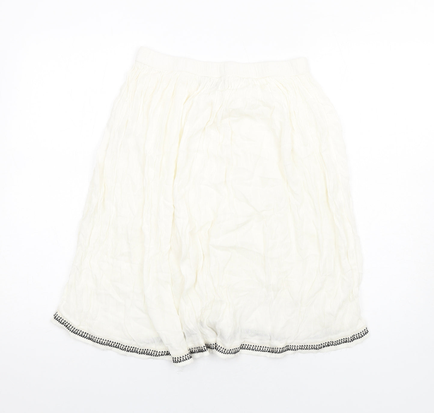 VERO MODA Womens Ivory Viscose A-Line Skirt Size S