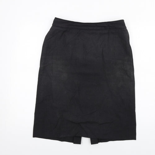Simon Jersey Womens Grey Polyester Straight & Pencil Skirt Size 12 Zip